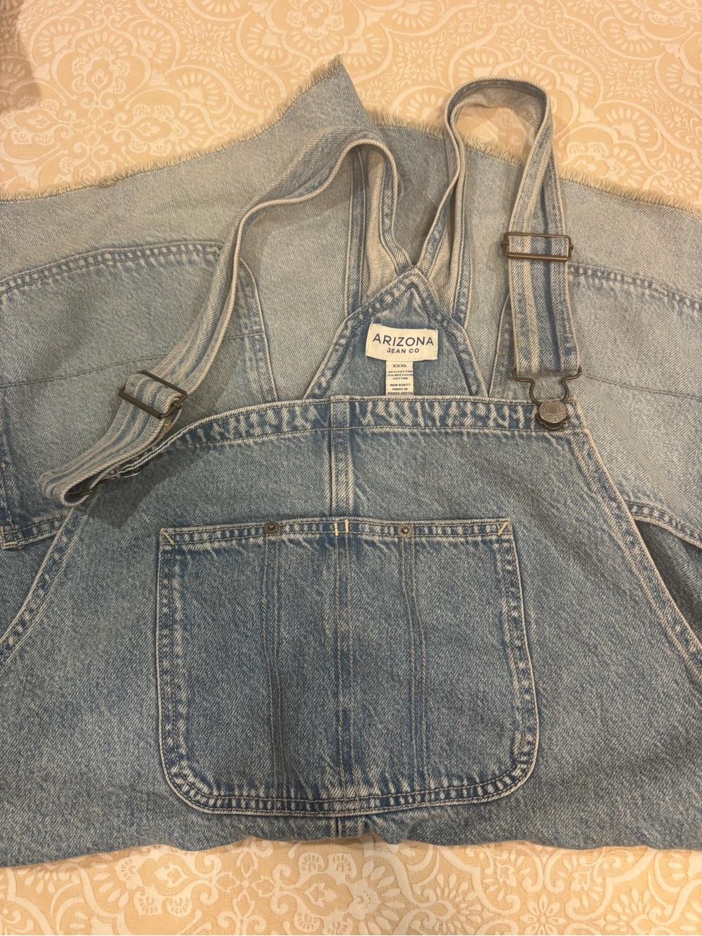 Arizona Jean Co. Light Wash Denim Shortalls XXXL plus - Picture 3 of 10